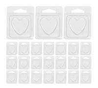 Hemobllo Heart-Shaped Wax Melt Clamshell Containers 100Pcs Plastic Moulds for Wax Melting and Craft Storage