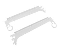 Hemobllo Heavy Duty Metal Closet Rod Reinforcement Bracket and Closet Organization for Wall Mounted Storage Systems 2pcs with White Finish , Easy Installation and Space Optimization