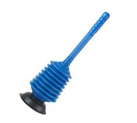 Hemobllo Heavy Duty Plastic Toilet Plunger with Bellows Pumping Suction for Home and Office Bathroom Drain Cleaning, Air Plunger for Elongated Toilet Clogs Removal Tool