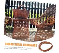 Hemobllo High Strength Grey Pe Plastic Rattan Weaving Material for Durable Rattan Furniture Repair DIY Crafts Multifunctional Chair Bench Table Fixing