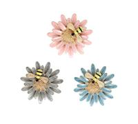 Hemobllo Honey Bee Daisy Brooch Pin 3Pcs Set Lightweight Alloy Enamel Pins for Women’S Outfits and Accessories Random Color