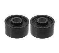Hemobllo Horizontal Jack Front Wheel 2pcs Black Steel Bearing Wheels for Trailer Floor Jack Replacement Parts and Stability