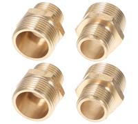 Hemobllo Hose Fitting Adapter Easy to Connect and Disconnect 4pcs / 4 to 1/2 Brass Lightweight Hexagon Reducer Coupling for Garden Hose Pipe Connection Suitable for Gardening Balcony