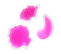 Hemobllo Ice Pack Gel Pads for Hot and Cold Therapy 3pcs Lips-shaped Reduce Dark Circles, Pvc Material, for Hospitals and Doctor's Offices Facial Care