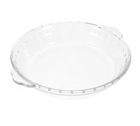 Hemobllo Inch Glass Pie Plate for Microwave Ovens with Handles | Borosilicate, Tempered Build, Crystal Finish, Stackable Design, for Quiches, Fish, Table Serving