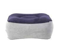 Hemobllo Inflatable Foot Rest Cushion with Flocking Surface, Portable Leg Elevation Pillow for Office, Car Seat, and Travel, Grey Blue Comfortable Footrest Pad for Home and Camping