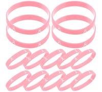 Hemobllo Inspirational Awareness Wristbands Stylish Simple Silicone Message Bracelet with Smooth Shiny Surface Easy to Wear for Women 20pcs for Cancer Awareness Events