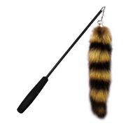 Hemobllo Interactive Cat Teaser Wand for Pet Cats with Telescopic Design, Brown Sponge and Carbon Fiber Material, for Playing Together at Home