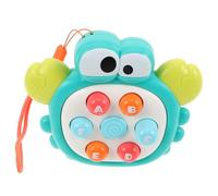 Hemobllo Interactive Crab Handheld Game for Portable Mini Sensory with Bright Colors for Visual Stimulation Early Learning Educational Pounding Game Travel Friendly Birthday Party Favor for