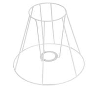 Hemobllo Iron Wire Lampshade Frame for Ceiling Light Shade Cage with E27 Socket Hole 4cm, Distinctive Trapezoid Style, Easy Installation, for Living Spaces and Metal Cage Lamp Shade