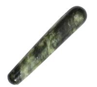 Hemobllo Jade Acupressure Massage Rod for Legs and Arms, Portable Green Phoenix Jade Facial and Body Meridian Relief Tool