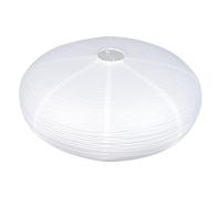 Hemobllo Japanese Rice Paper Lampshade, White Cotton Paper Oval Pendant Light Shade, Minimalist Zen Style Ceiling Lamp Cover for Living Room, Bedroom, Study, Home Decor (Flat Round, 50cm/20 Inch)