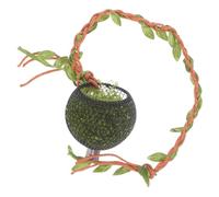 Hemobllo Jumping Spider and Artificial Plant Vines Leaves Decorations Hideout Box with Metal Lightweight Portable Design Suitable for Arboreal Habitats and Cube Jumping Enclosure