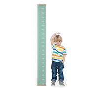 Hemobllo Kids Height Chart 78.7In Wood & Canvas Growth Ruler Wall Hanging - Waterproof Markable Surface Tracks Growth from Toddler to Teen for Nursery, Bedroom & Playroom Decor