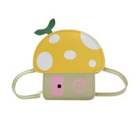 Hemobllo Kids Mushroom Coin Purse Cute Cartoon Change Bag with Pu Material and Storage for Keys and Small Items, Fashionable Yellow Crossbody Bag Suitable for Toddlers and Little Girls