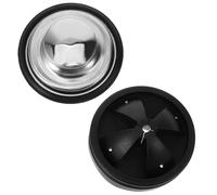 Hemobllo Kitchen Sink Drain Stopper 86/87mm Food Waste Disposer Splash Guard with Stainless Steel Basin Plug, Three-point Clip Garbage Disposal Drain Cover for Home Use