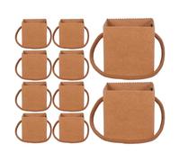 Hemobllo Kraft Paper Flower Bags with Handle 50pcs Keeps Plant Roots Stable Waterproof and Versatile Tote Boxes for Succulent Plants and Greenery for Holidays and Visiting Friends
