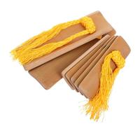 Hemobllo Kuaiban Clapper Cotton Rope Bamboo Traditional Handmade 2pcs Enhancing Performance Percussion Tools Versatile Usage for Crosstalk Shows and Speech Contests
