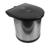 Hemobllo L under Sink Kitchen Trash Can with Swing-out Lid and Removable Inner Bin, Space-saving Plastic Waste Bin with Auto Opening Lid for Cabinet Installation, Easy to Clean and Modern