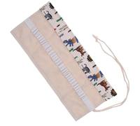 Hemobllo Large Capacity Canvas Roll up Pencil Bag for Stationery Organisation, Portable Pencil Wrap Case Suitable for Artists and Students