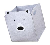 Hemobllo Large-Capacity Grey Felt Storage Basket for Clothes, Multi-use Nursery Organizer Bin, Dirty Clothes Hamper and Bedroom Storage Box