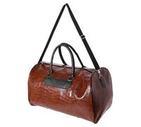 Hemobllo Large Capacity Travel Duffel Bag with Pu Leather, Multifunctional Storage Design and Sturdy Construction, for Outdoor Activities and Business Trips