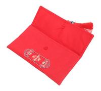 Hemobllo Large Cloth Wedding Red Envelope Red Money Pouch Chinese Style for Weddings and New Year 33x25cm High-grade Fabric with Decorative Brocade Single Piece