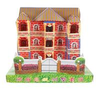 Hemobllo Large Denomination Paper Sacrifice Villa for Ancestor Worship Made of Paper, Suitable for Funerals and Ghost Festival, Traditional Festival the Dead Decoration