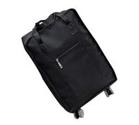 Hemobllo Large Foldable Travel Duffel Bag with Oxford Fabric Black Portable Luggage Bag with 360° Wheels for Cabin and Travel Storage