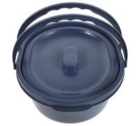 Hemobllo Large Thickened Commode Potty with Lid and Dual Handles, Portable Bedside Urine Pot for Elderly Disabled, Travel and Hospital Use, Sturdy Bedpan for Men and Women