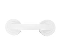 Hemobllo Large White Suction Cup Shower Handle Punch-Free Door Grab Bar Bathroom Plastic Suction Grab Rail for Sliding Shower Doors and Bath Safety Support