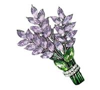 Hemobllo Lavender Flower Brooch Pin Lapel Pin for Women Decorative Clothes Badge Accessory Sturdy Alloy Material Elegant Vintage Style for Dresses Scarves Bags Special Occasions