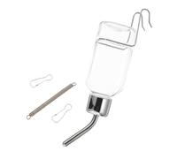 Hemobllo Leak-proof Dog Water Feeder Hanging Pet Water Bottle Stable Abs and Stainless Steel Design for Outdoor Use