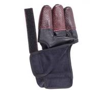 Hemobllo Leather Finger Protector Glove for Recurve and Hunting, Cowhide Finger Guard Tab, Outdoor Shooting Protective Gear for Adults