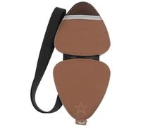 Hemobllo Leather Guitar Pick Holder Bag for 24 Picks Black Pu Leather Storage Pouch Compact Guitar Accessories Case