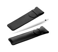 Hemobllo Leather Protective Sleeve for Pencil Durable Black Case with Tip Cover Compatible with Ipad Handwriting Pen Prevents Rolling and Loss