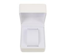 Hemobllo Leather Watch Storage Box Single White Watch Case Jewelry Organizer with Lid for Travel and Display