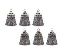 Hemobllo Lection Bell Pendant Delicate and Chic Accessories 6pcs Copper Vintage Hanging Decor Multipurpose Copper Charms that Do Not Change Colour for Crafts and DIY Making