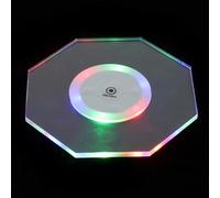 Hemobllo LED Cup Coaster Acrylic Light up Glowing Cup Holder for Entertaining Friends with Creative Romantic Style, Sturdy Acrylic Material Suitable for Dinner Party Use