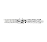 Hemobllo LED Digital Chain Watch Accurate Timing and Long-Term Operation with Rectangular Alloy Case Retro Style Men's Suitable for Daily Wear