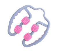 Hemobllo Leg Muscle Roller Thigh Massager Roller Pink Abs TPE 3D Floating Massage Points Ergonomic Curve Handles for Legs and Calf Cozy Massage and Blood Flow Support