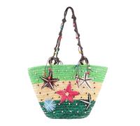 Hemobllo Lightweight Green Beach Handbag for Women Wheat Straw Woven Crossbody Bag Large Capacity Summer Shoulder Bag for Small Items and Mobile Phone for Leisure Walking and Party