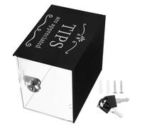 Hemobllo Lockable Acrylic Tip Box for Restaurant and Fundraising Events with Secure Metal Construction and Rectangular Shape Sl esign Money Collection Donation Container