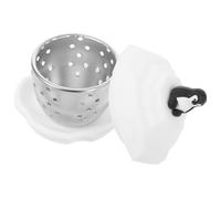 Hemobllo Lovely Tea Filter Penguin Tea Steeper 2.36x1.97x1.97in Stainless Steel Silicone Easy to Clean Food-Safe for Elders and Friends at Home Or Restaurant