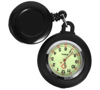 Hemobllo Luminous Clip-On Fob Watch 3.5x1.4x0.4In 35g Glow Dial Retractable Badge Reel for Night-Shift Nurses Doctors