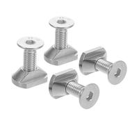 Hemobllo M8 Hydrofoil T-Nuts Set 4pcs Stainless Steel Sliding Nuts with Socket Screws for Wing Foil Board Mounting Effortless Installation