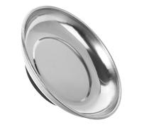 Hemobllo Magnetic Bowl Magnetic Tool Tray Silver with Stainless Steel Construction and Stable Design for Organizing Metal for Small Parts and Screws for Workshops and Automotive Repairs