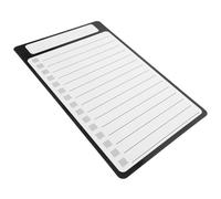 Hemobllo Magnetic Grocery List Pad with Pet Writing Film, Small Whiteboard Notepad for Refrigerator, Suitable for Office and Home, Black and White Sheets for Shopping and Task Planning