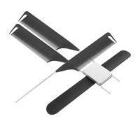 Hemobllo Magnetic Hair Styling Comb Set with Rat Tail Sectioning Tool Black 4pcs Salon Hair Braiding Kit with Magnetic Wristband Pin Holder