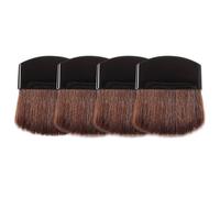 Hemobllo Makeup Brush Set for Applying Highlighter Featuring Black Horsehair for Women 4pcs and Handles and Nose Shadow, for Everyday Makeup Use